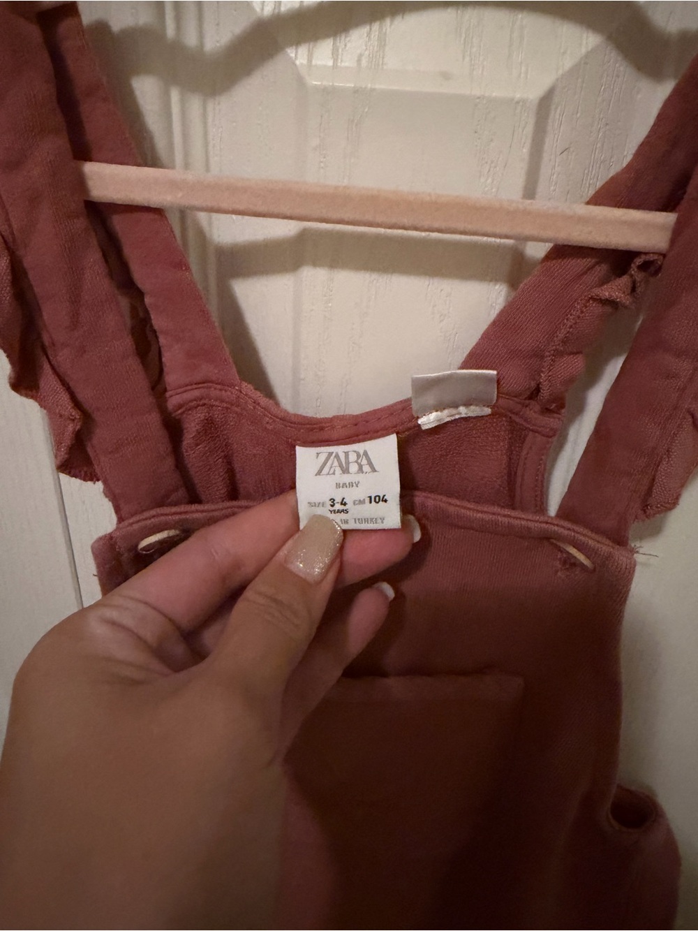 Zara Rust Ruffle-Strap One-Piece - Picture 2 of 2